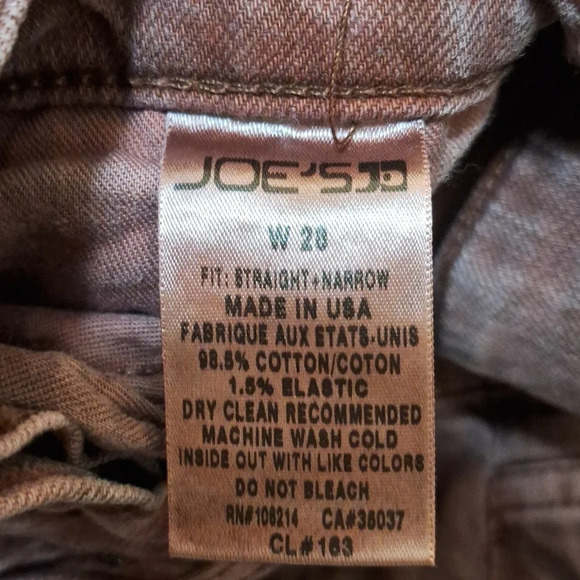 Joe's Jeans straight narrow Jeans Mahogany  distressed wash SZ 28 - Picture 8 of 9